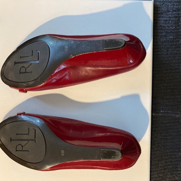 Lauren Ralph Lauren Red Peep Toes - Picture 4 of 6